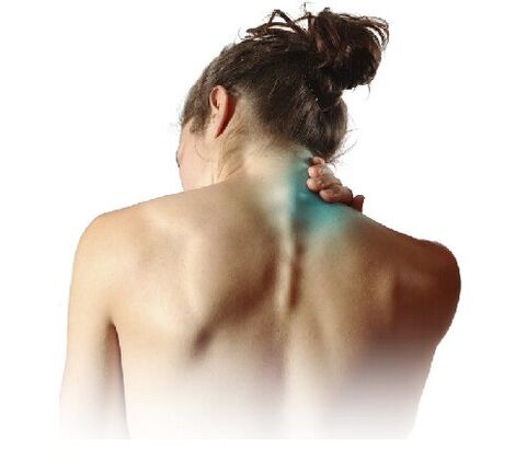 Bolest je hlavním příznakem cervikální osteochondrózy. 